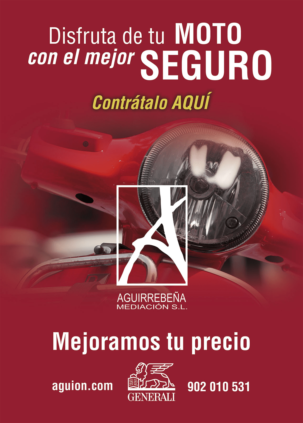 cartel-seguro-moto-generali-seguros-aguirrebeña-mediacion